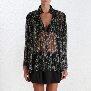 Worn Once. Zimmermann Sakura Batwing Silk Blouse